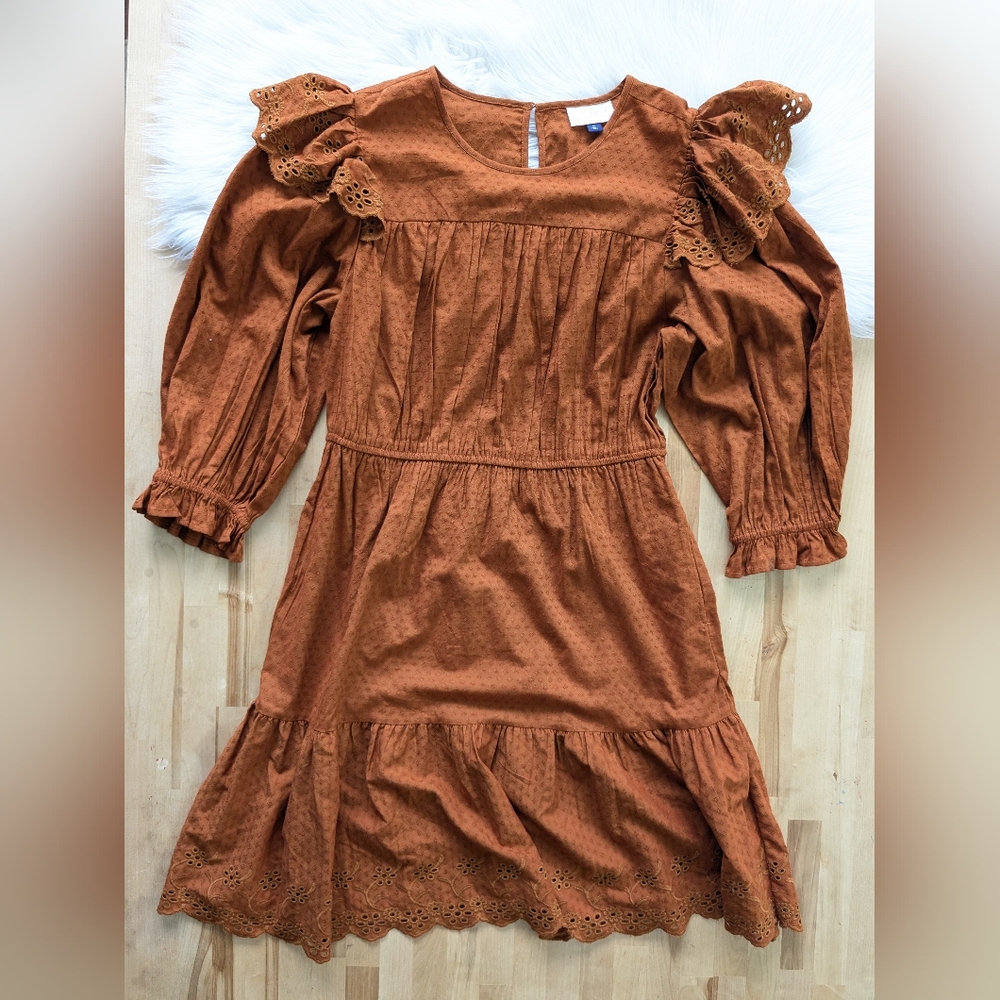 {Universal Thread} Women's Rust Dress with Eyelet Details